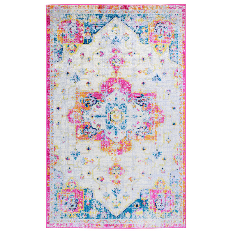 Bungalow Rose Depue Bohemian Lilac Area Rug & Reviews Wayfair